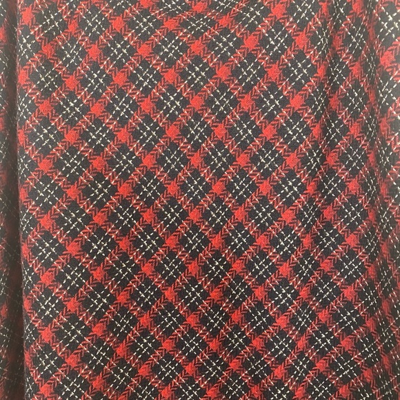 Cato Tartan Plaid A line Skirt, Red, Black, White, Size 10 - Picture 5 of 7